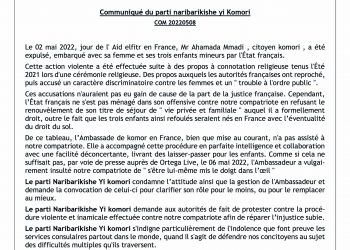 Communiqué Naribarikishe