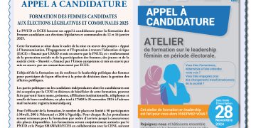 APPEL A CANDIDATURES