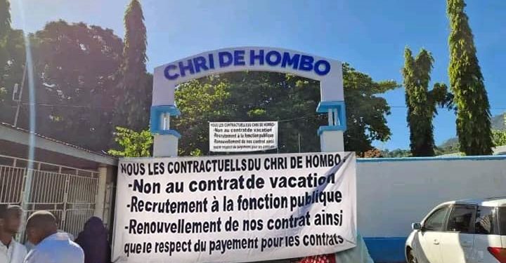 Les contractuels de l’hôpital de Hombo en grève